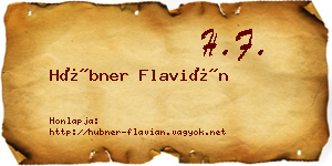 Hübner Flavián névjegykártya